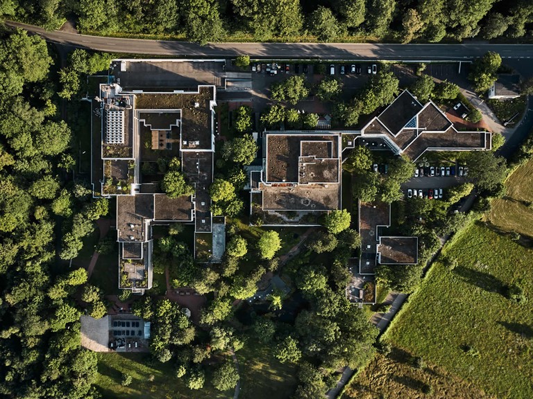 bold campus all buildings birdseye view